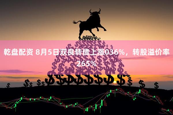 乾盘配资 8月5日双良转债上涨036%，转股溢价率265%